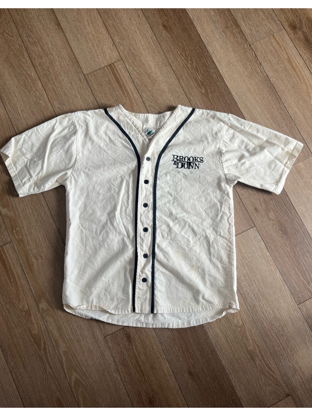 Vintage Country Brooks & Dunn baseball jersey Size L Made in USA 100% Cotton